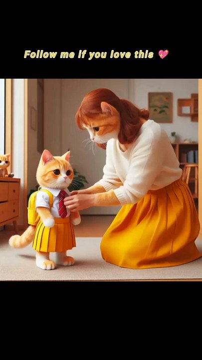 Cute Kitten First day of School Journey || #shorts #cat #cute #kitten #animal #animals #nacats010