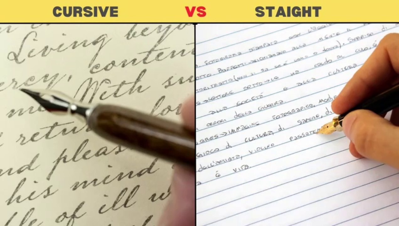 Straight writing Vs cursive writing | Best writing for you? | in Hindi