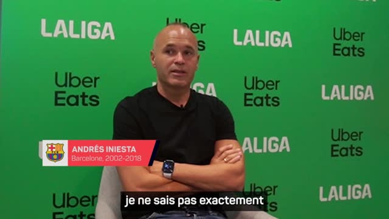 Barcelone - Andrés Iniesta souhaite bonne chance à Hansi Flick
