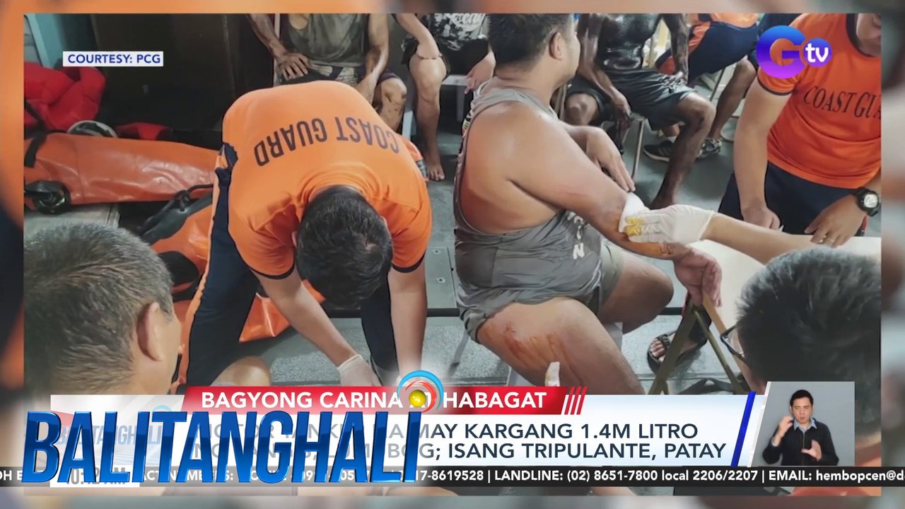Motor tanker na may kargang 1.4M litro ng langis, lumubog; isang tripulante, patay | Balitanghali