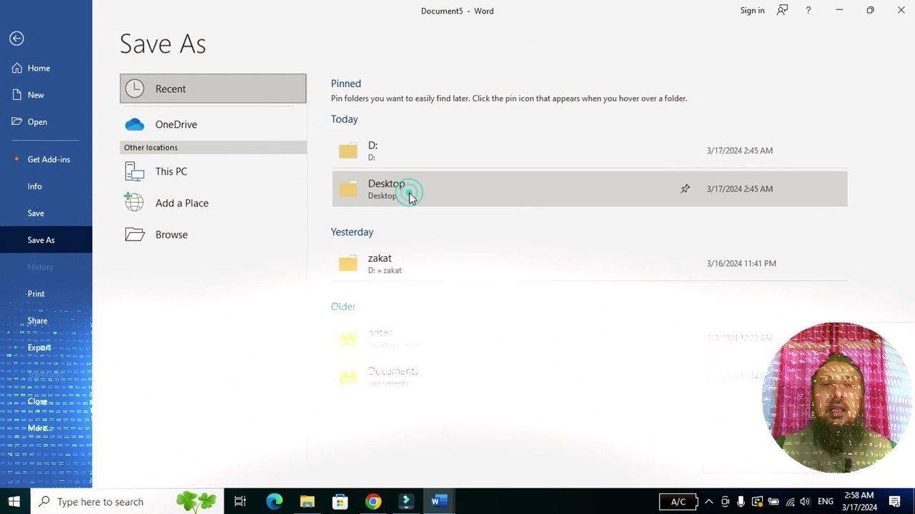How to Save & Save As in MS Word | Asad Khan Guides