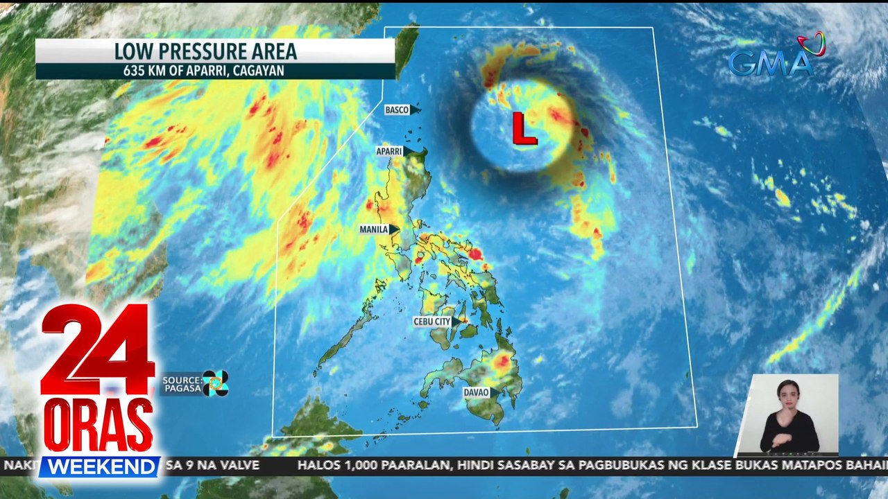 Low pressure area, huling namataan 780 kilometers North Northeast ng Catarman, Northern Samar | 24 Oras Weekend