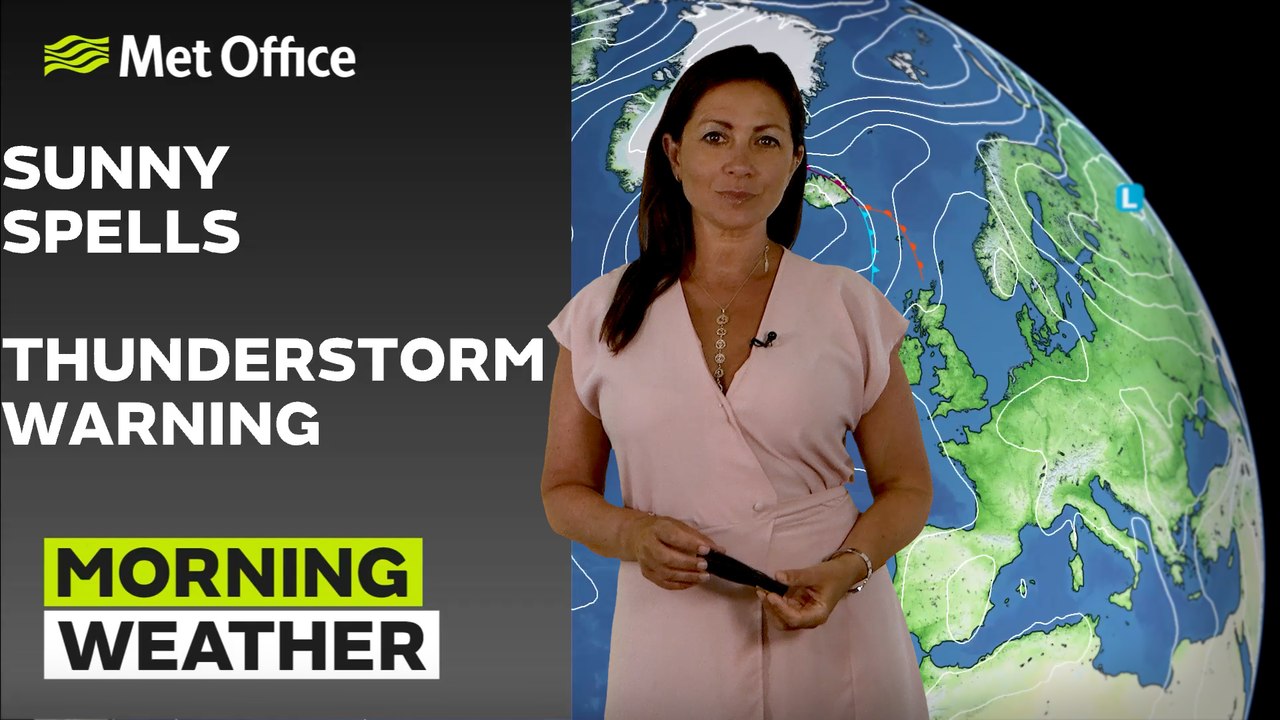 Met Office Morning Weather Forecast 01/08/2024 - Hot and humid