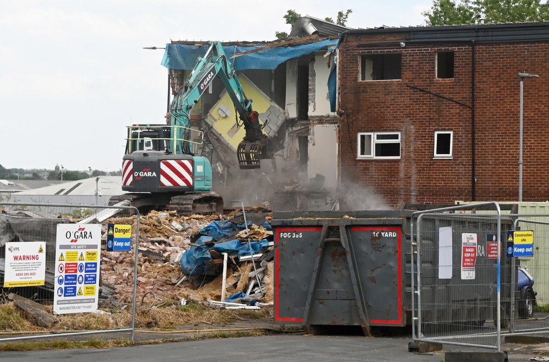 Wigan flats demolished