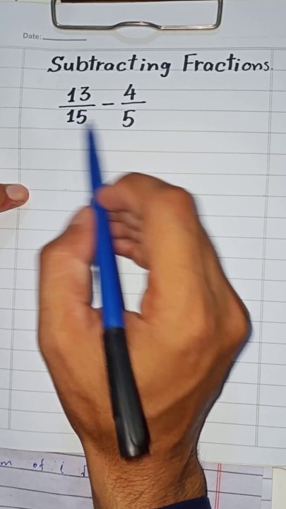 Subtracting Fractions with Unlike Denominators by making the denominators equal