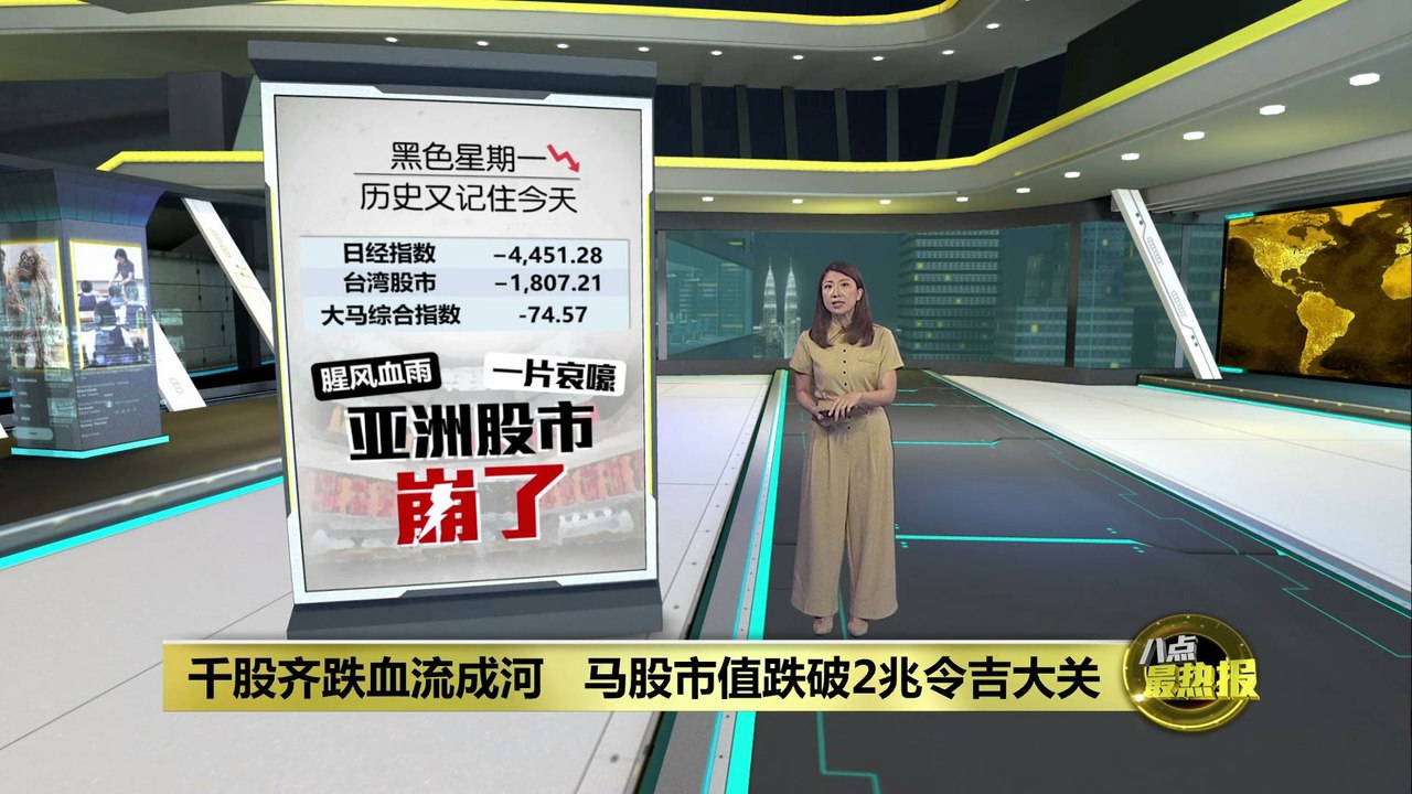 千股齐跌血流成河   马股市值跌破2兆令吉大关