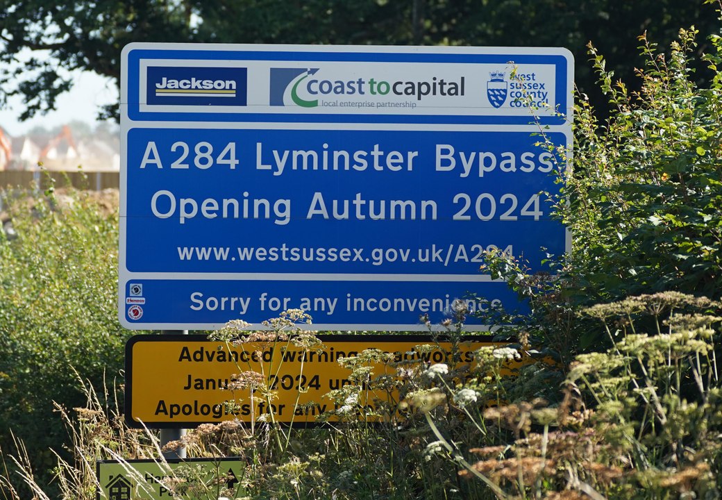 Lyminster bypass work August 2024