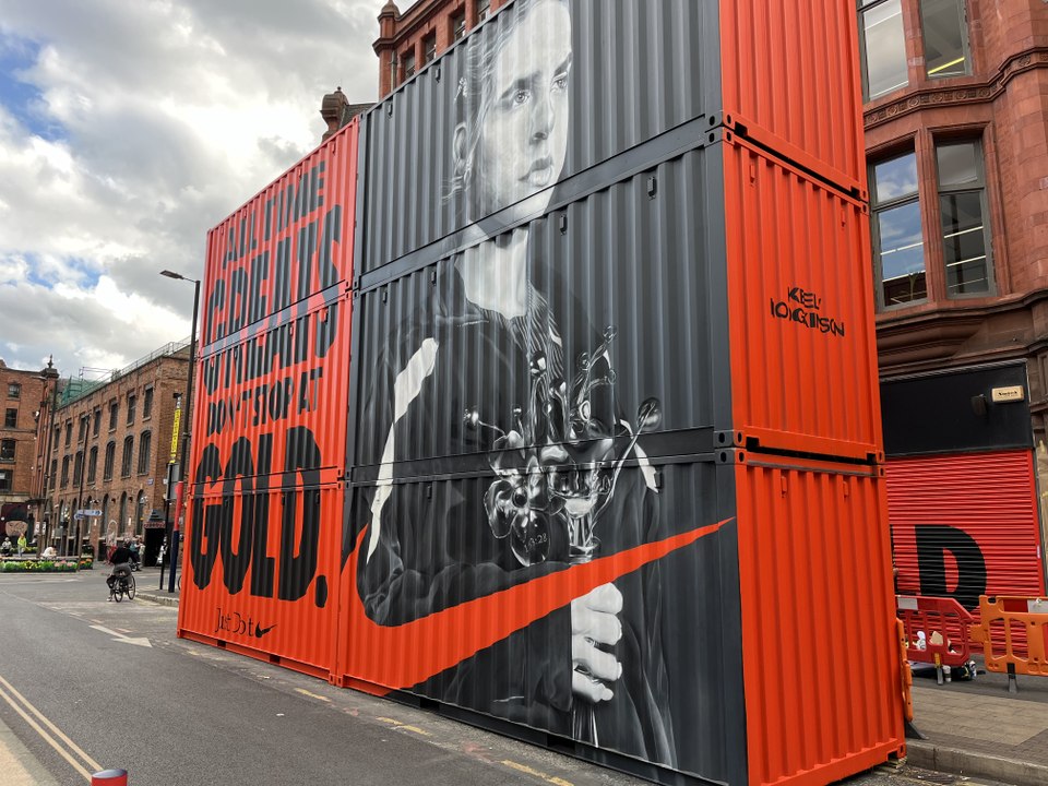 Keely Hodgkinson mural pops up in Manchester after stunning Olympic gold