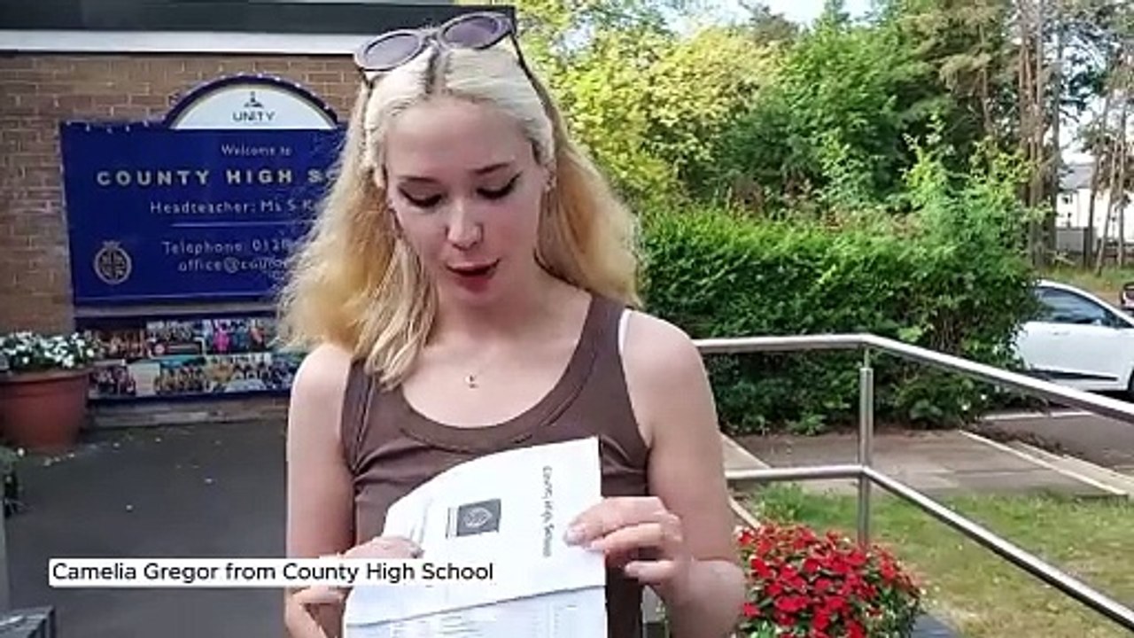 A-level students in Bury St Edmunds celebrate successful results day