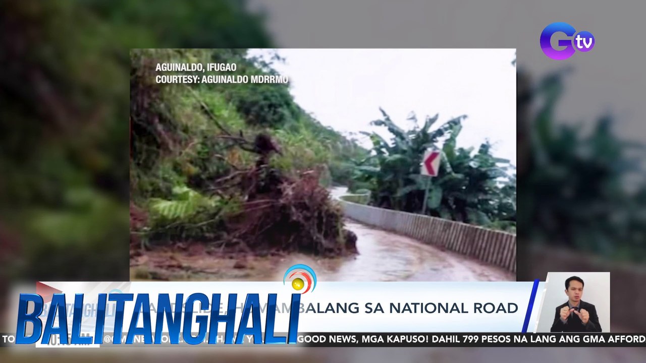Landslide, humambalang sa national road - Weather update today (August 16, 2024) | Balitanghali