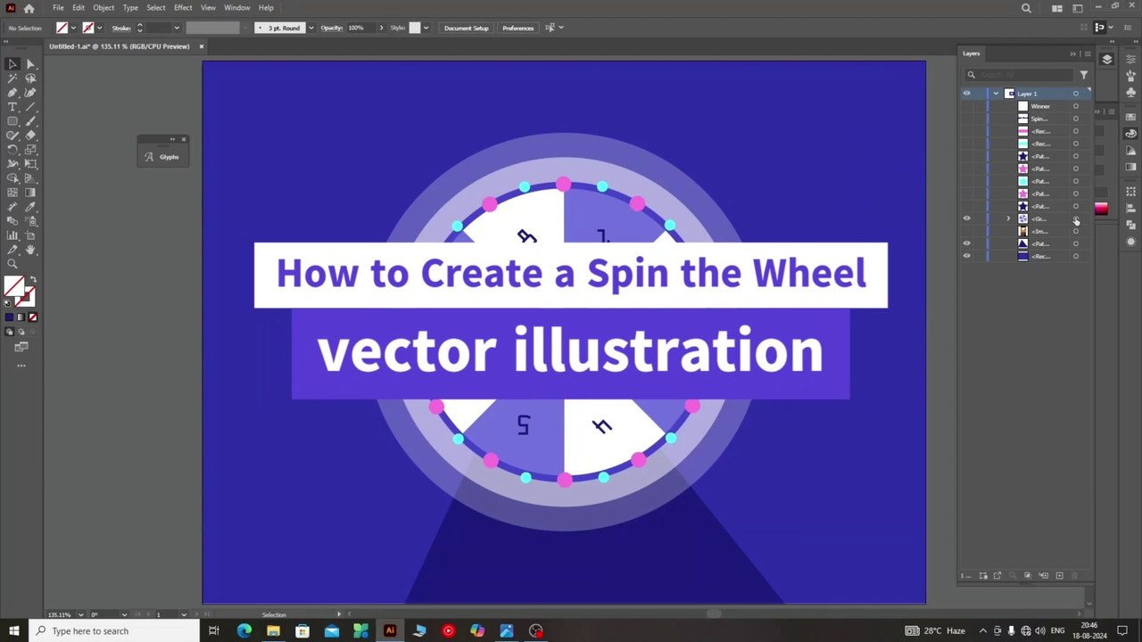 How to create a Spin the Wheel Vector illustration