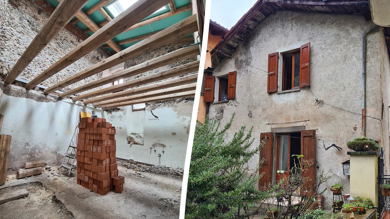 Couple renovating €23k abandoned house in Italy - with items from the dump