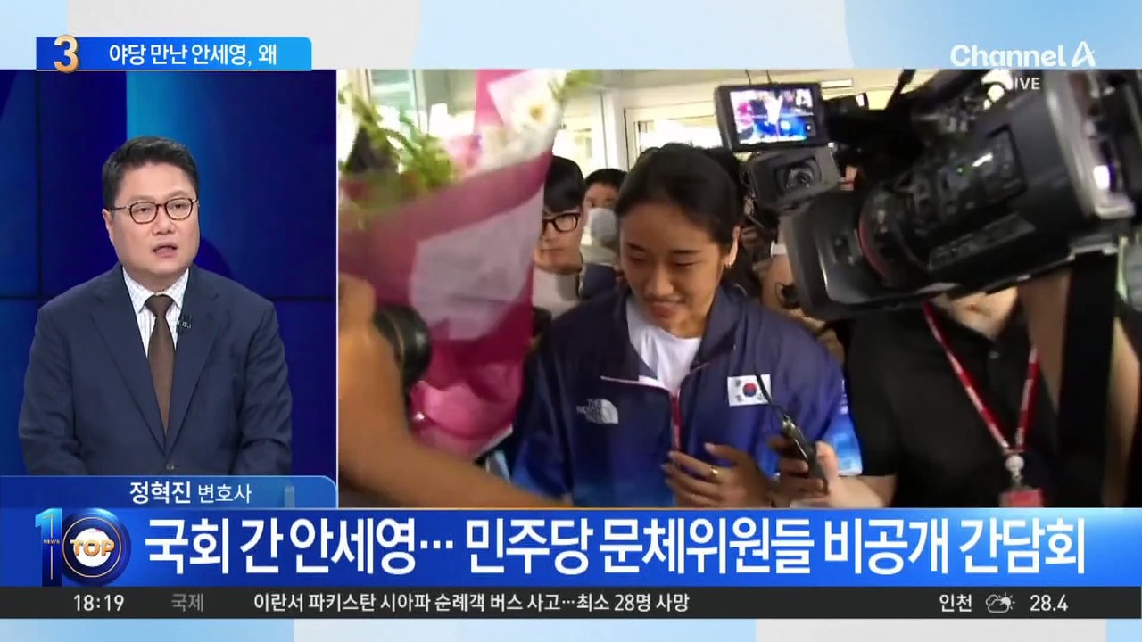 민주당 문체위원들 만난 안세영