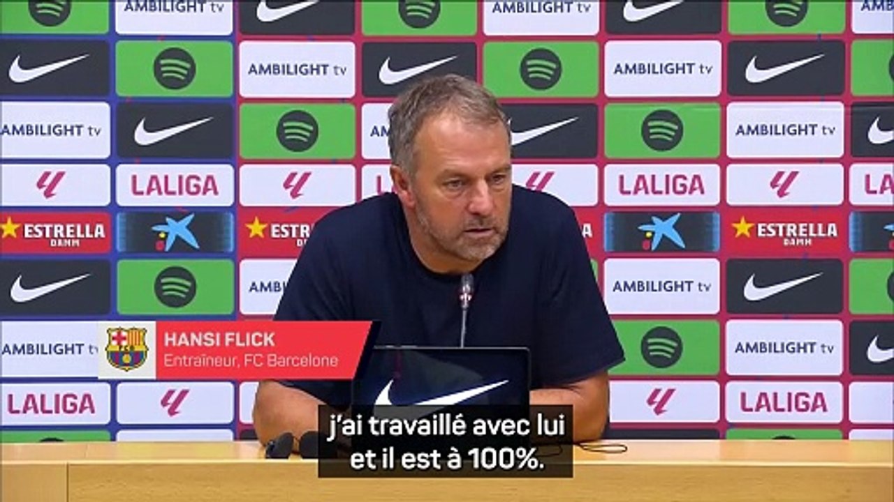 Flick : "Lewandowski est à 100 % et cela se voit"