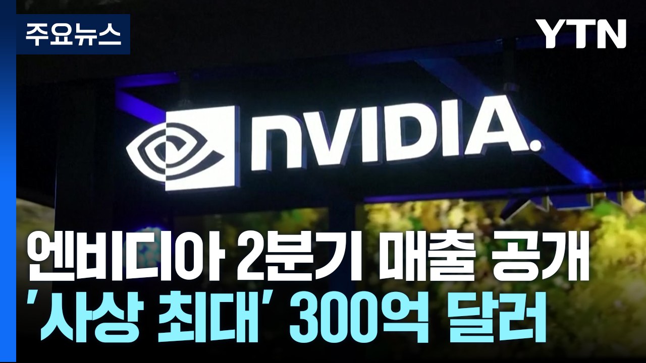 엔비디아 2분기 매출 '사상 최대' 300억 달러...주가는 하락 / YTN