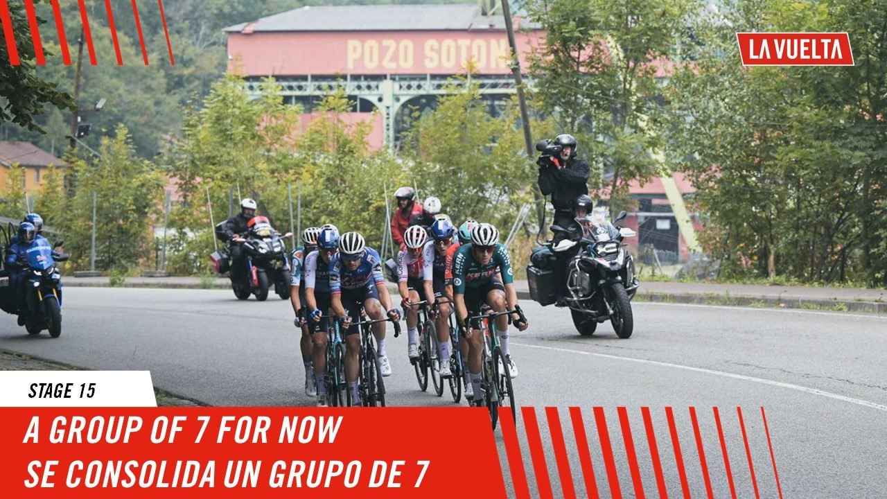 A group of 7 for now   - Stage 15 - La Vuelta 2024