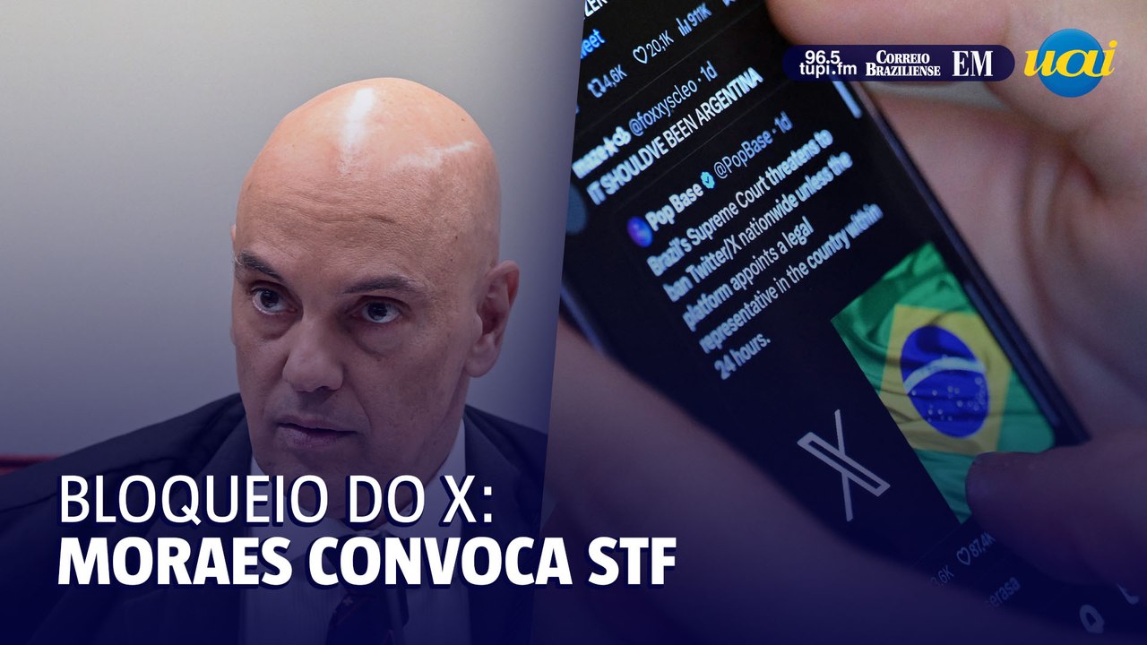 Alexandre de Moraes convoca STF para analisar bloqueio do X