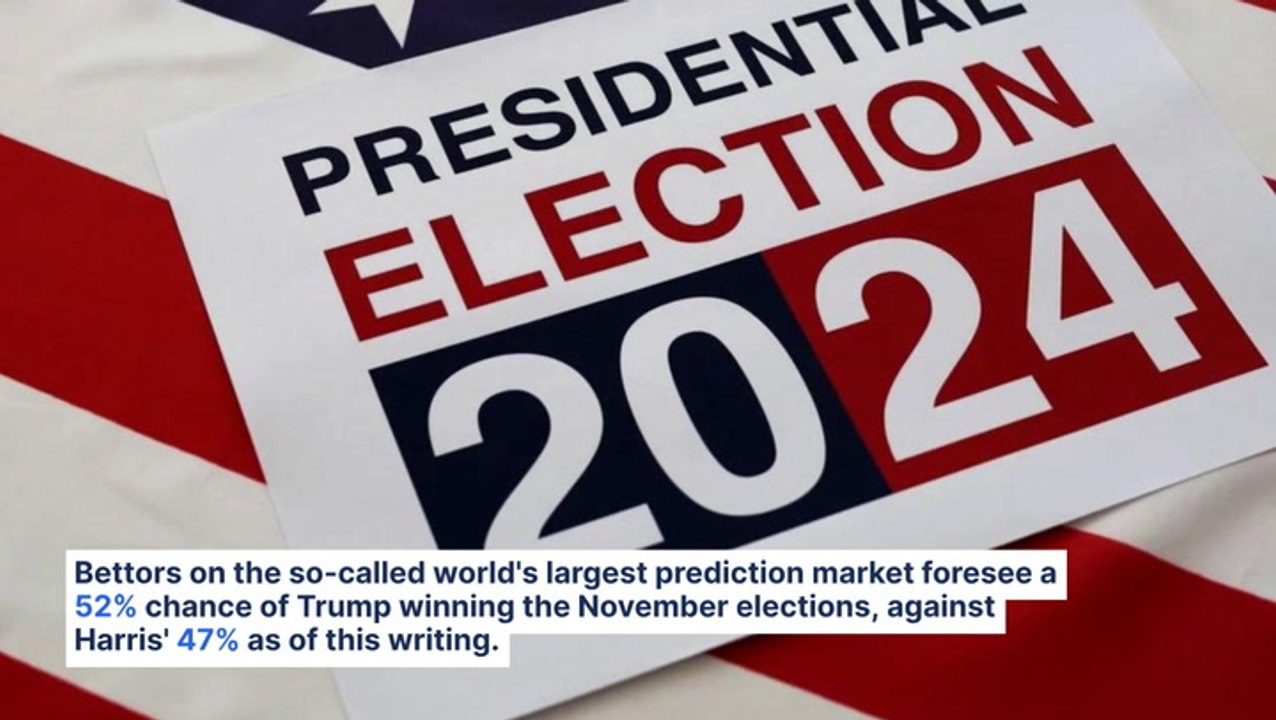 Trump Reestablishes Lead Over Kamala Harris In Presidential Odds On Crypto-Based Prediction Market