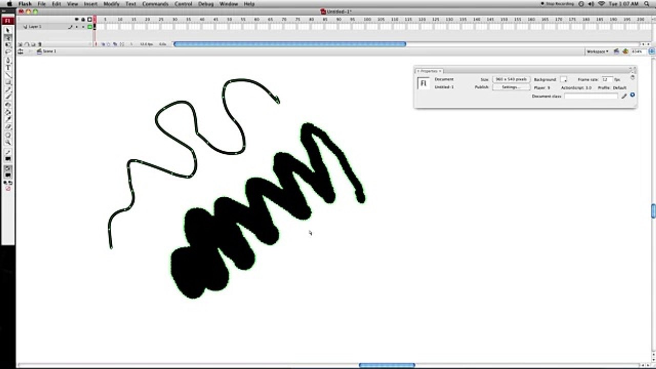 Flash Animation Tutorial #2, Tools and Properties