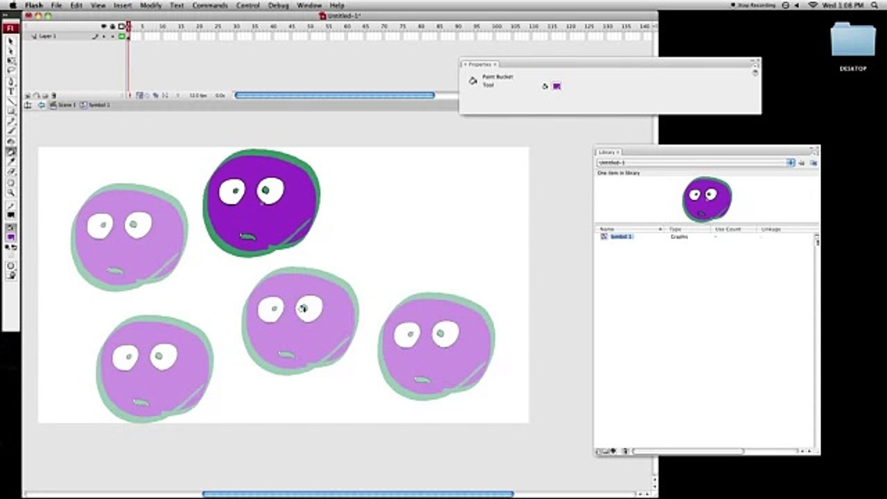 Flash Animation Tutorial #6, Symbols part 1