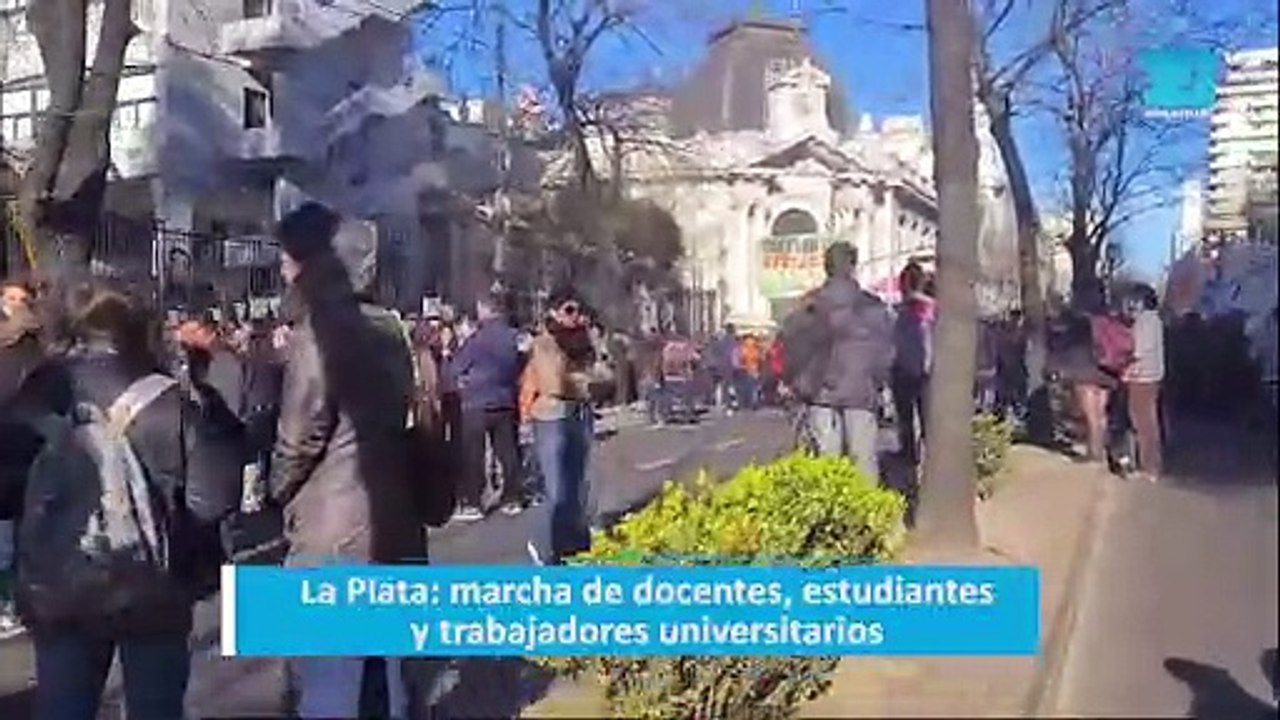 Protesta en La Plata: Docentes, estudiantes y trabajadores universitarios marchan por sus derechos ✊