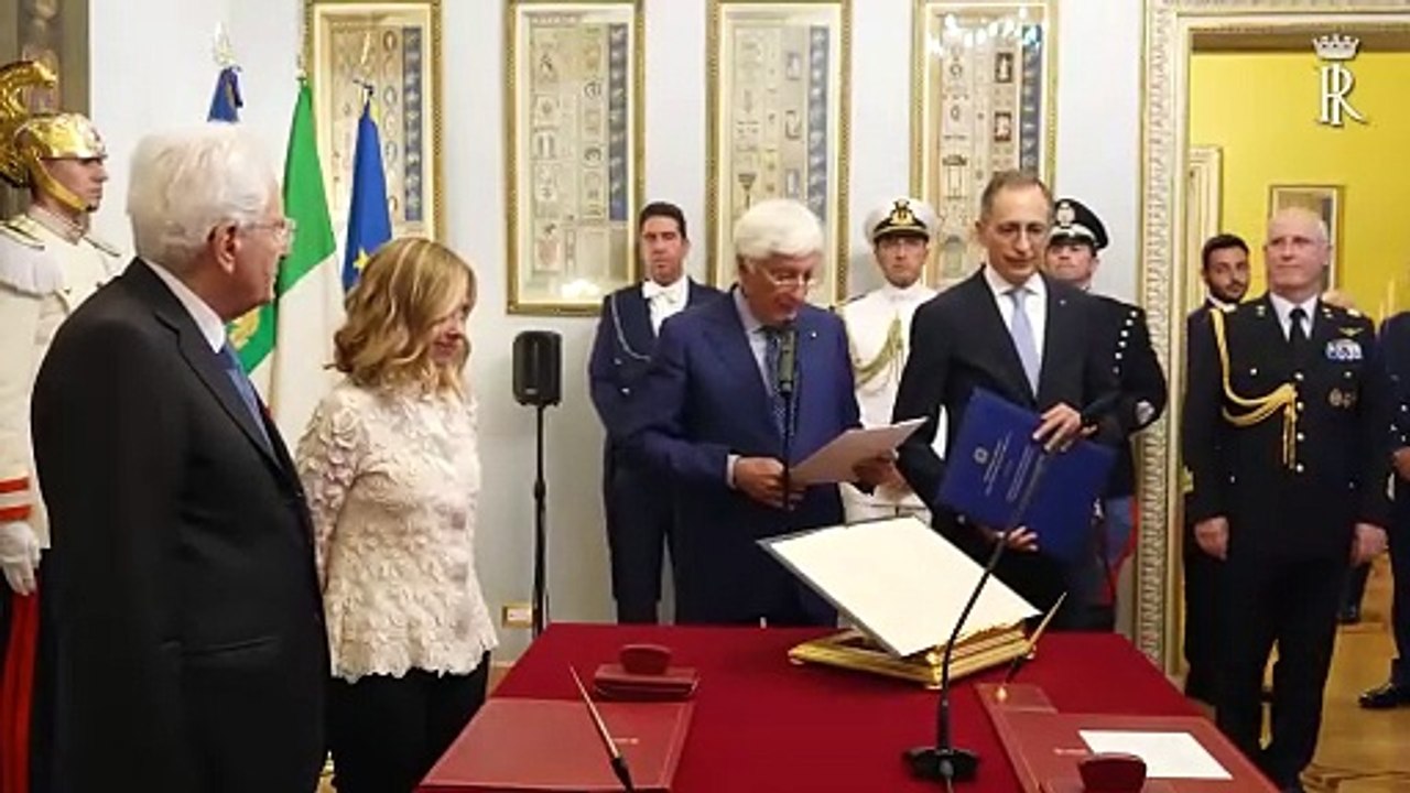 Il giuramento del Ministro della Cultura Alessandro Giuli