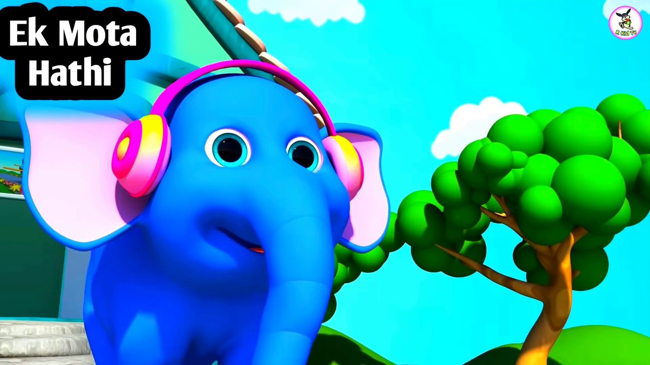 Ek mota hathi | एक मोटा हाथी | Hindi Rhymes #kids