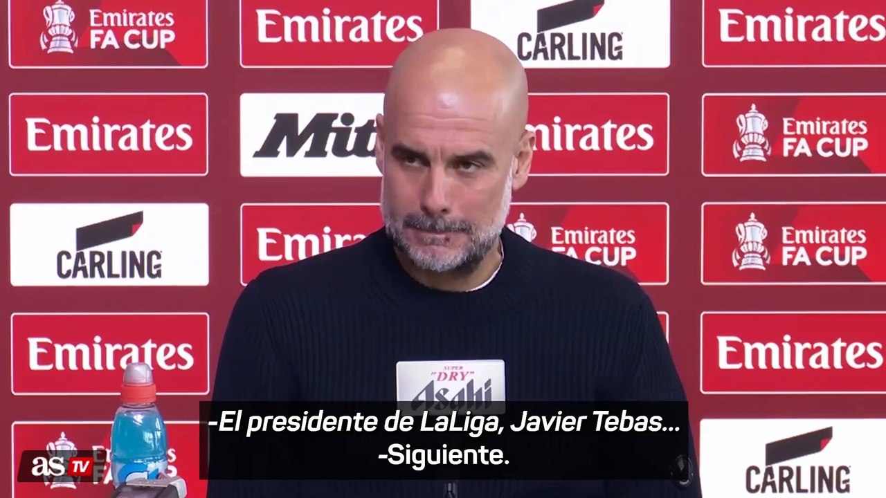 Guardiola: "¿Tebas? Siguiente pregunta..."
