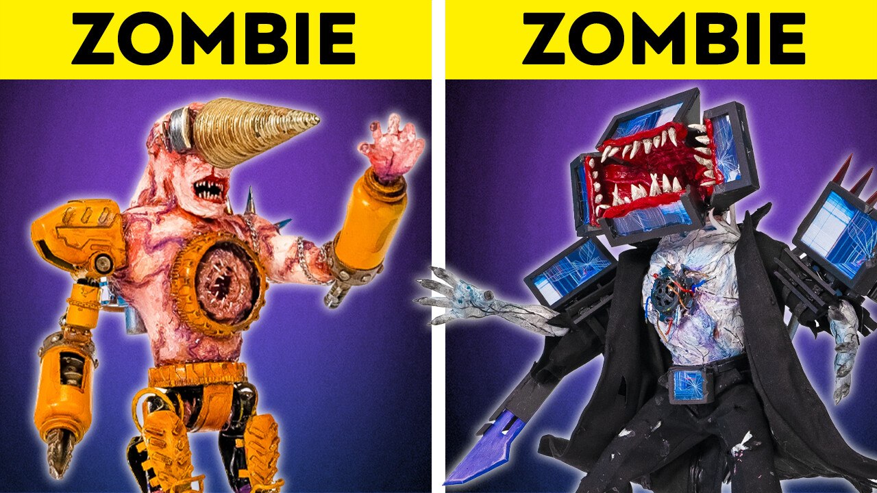 Zombie vs Zombie ️ Watch Us Build The Craziest Zombie & Scary Crafts
