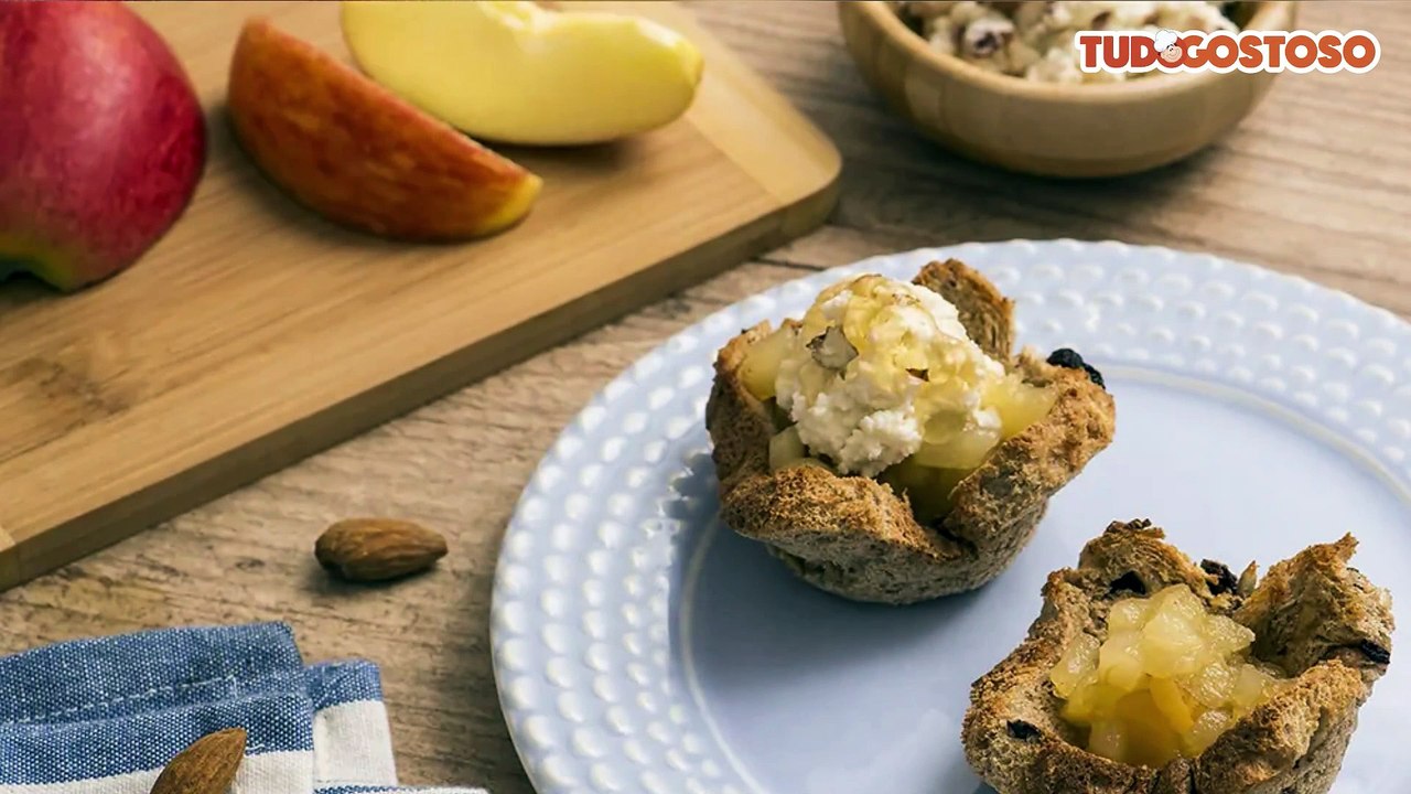 Conserva de maçã com iogurte e ricota