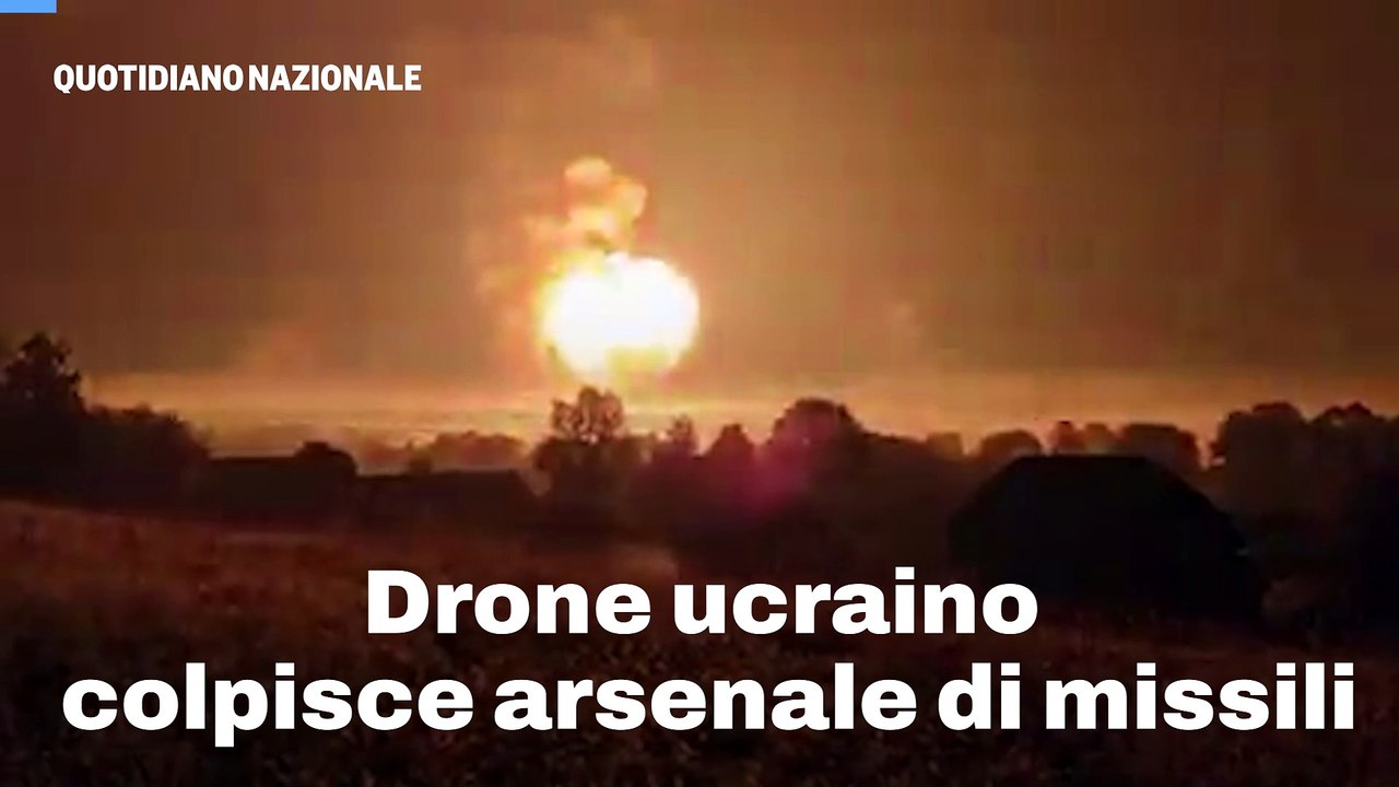 Drone ucraino colpisce arsenale di missili