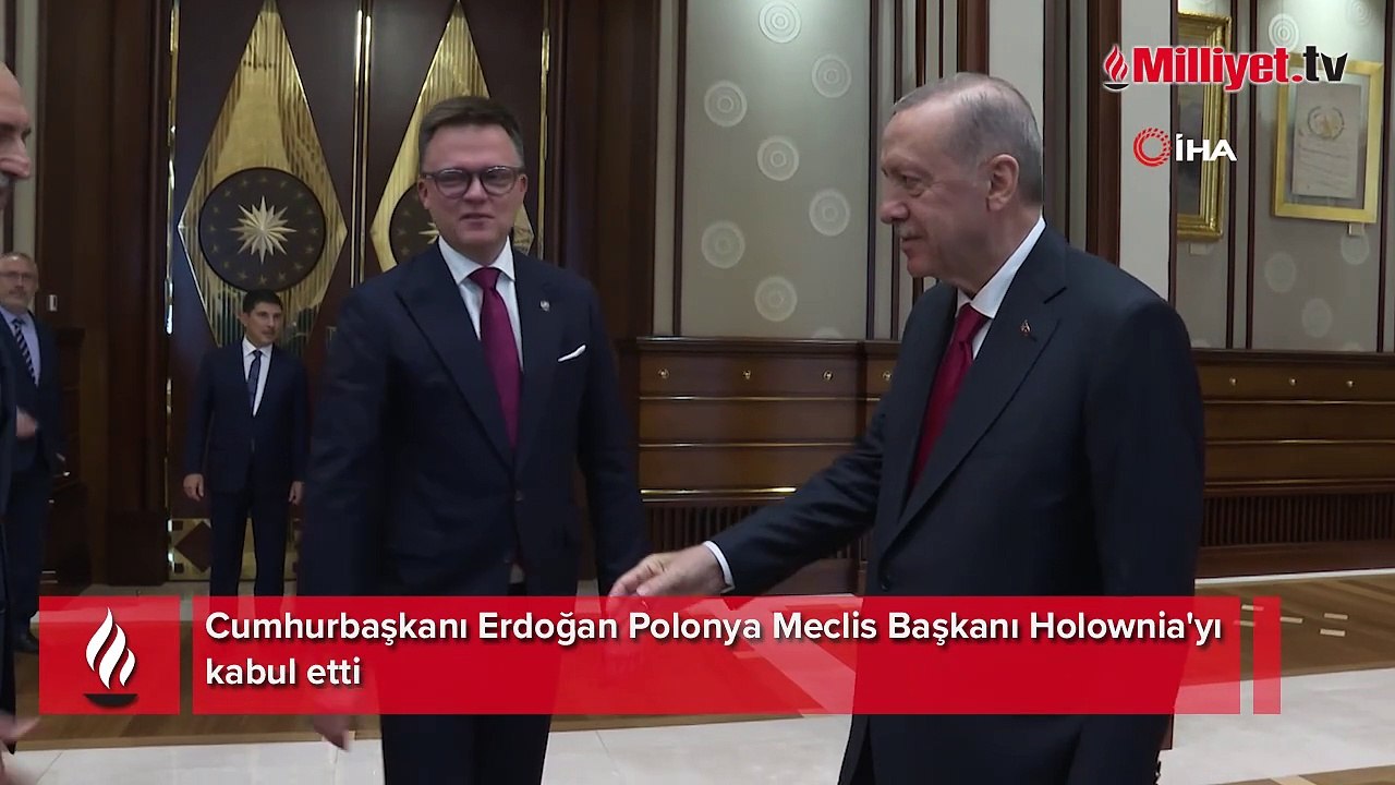 Cumhurbaşkanı Erdoğan Polonya Meclis Başkanı Holownia'yı kabul etti