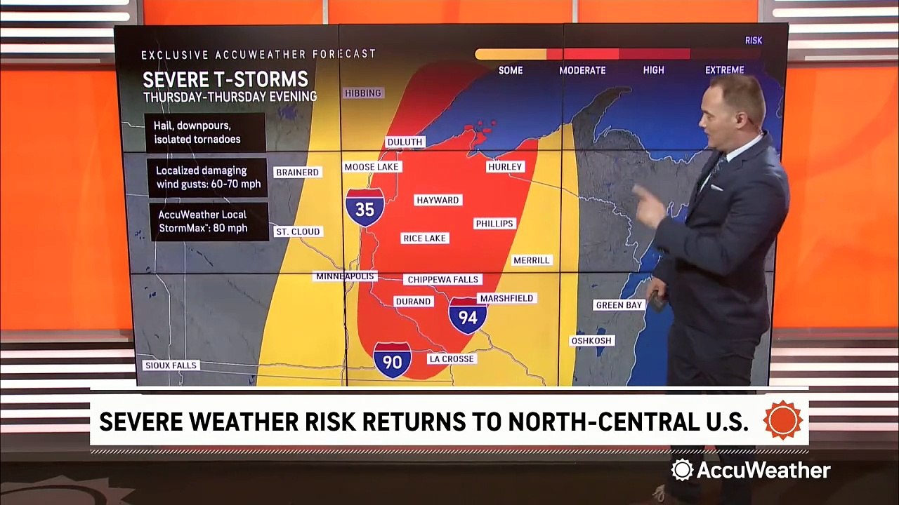 Severe storm threat in store for the Upper Midwest