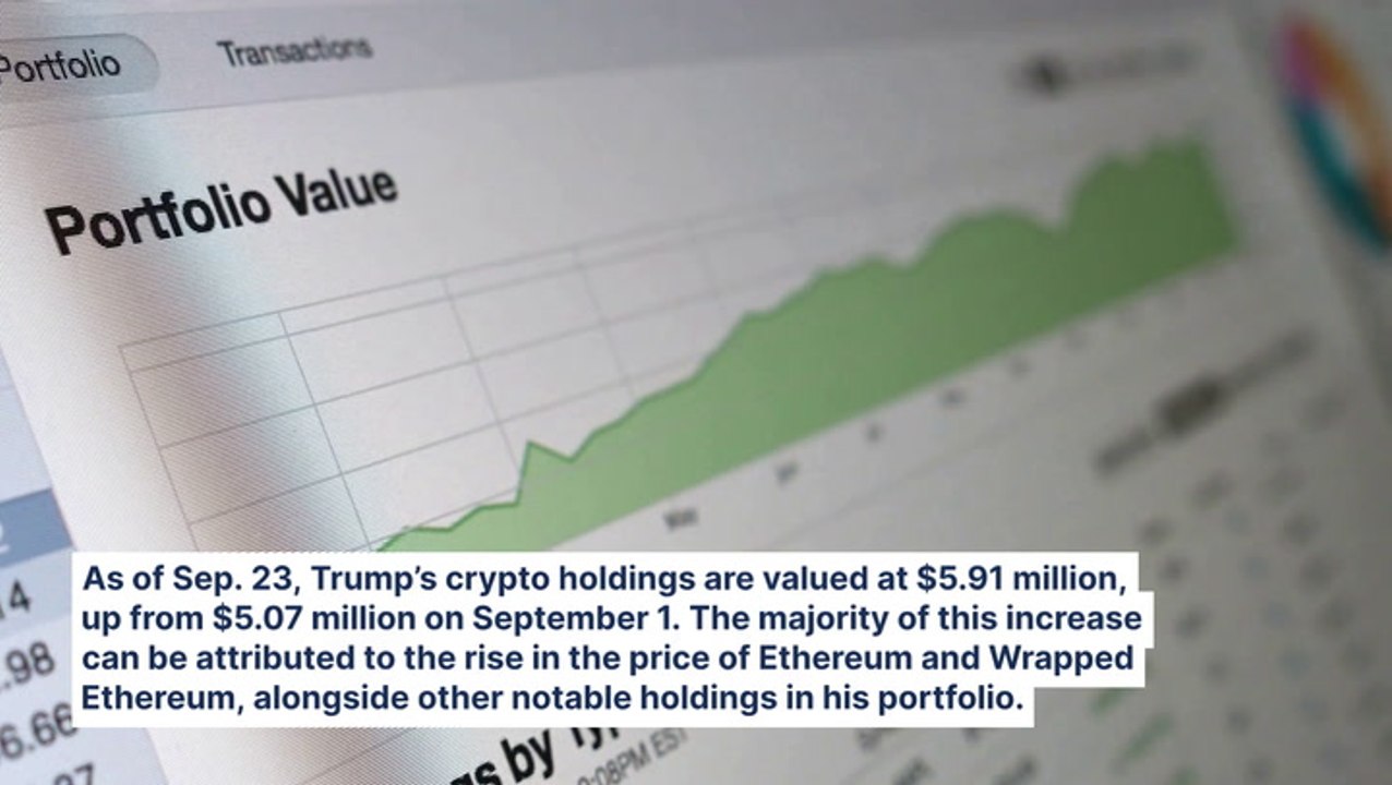 Donald Trump's Crypto Portfolio Surges By Over $800K In September