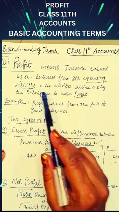 WHAT IS PROFIT IN ACCOUNTING. BASIC ACCOUNTING  TERMS.