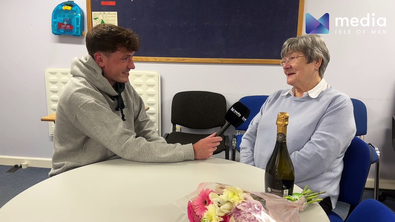 Long-time Isle of Man school exam invigilator talks to Media Isle of Man's Tom Curphey following her retirement