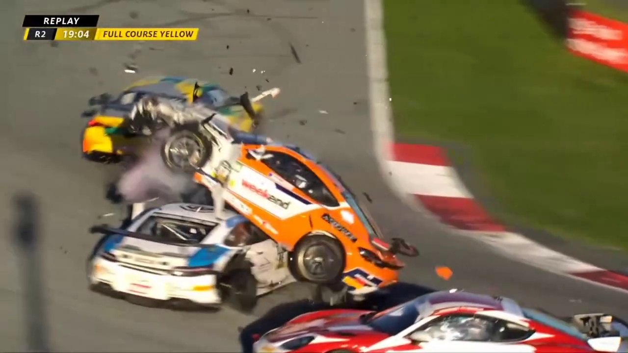 GT4 Germany 2024 Red Bull Ring Race 2 Lackner Huge Crash Roll