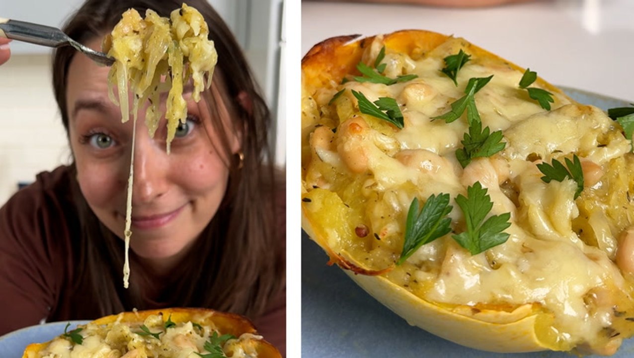 How to Make French Onion-Stuffed Spaghetti Squash