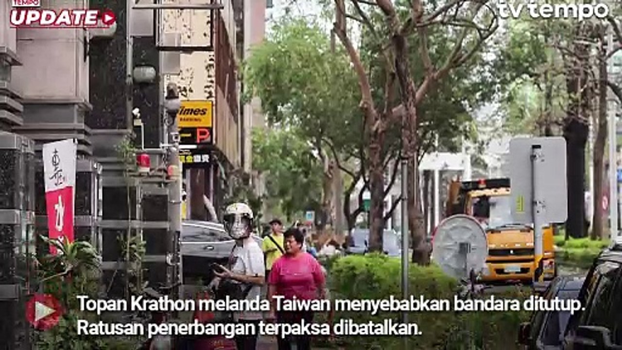 Taiwan Lumpuh Dihantam Topan Krathon
