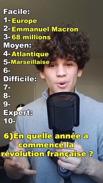 Quiz Facile France  (quiz sur la France, l'histoire de France, la culture française et la politique) #quiz #géographie