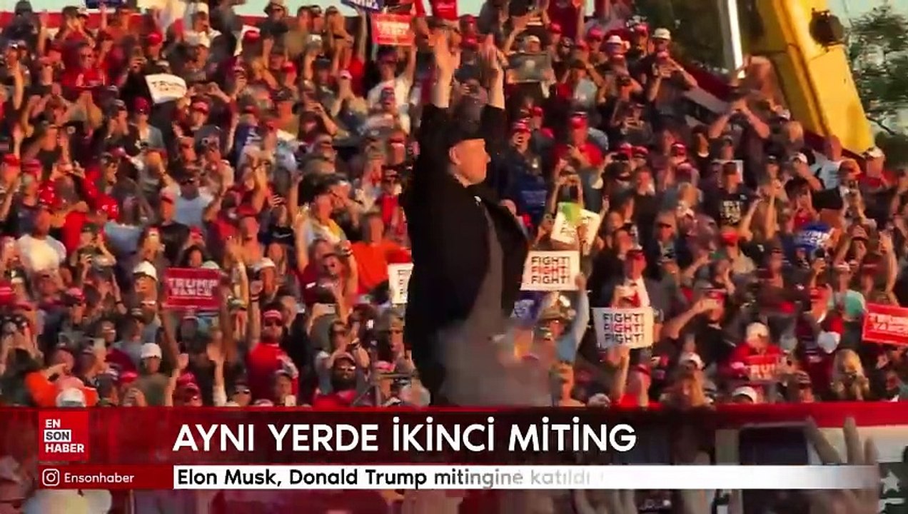 Elon Musk, Donald Trump mitingine katıldı