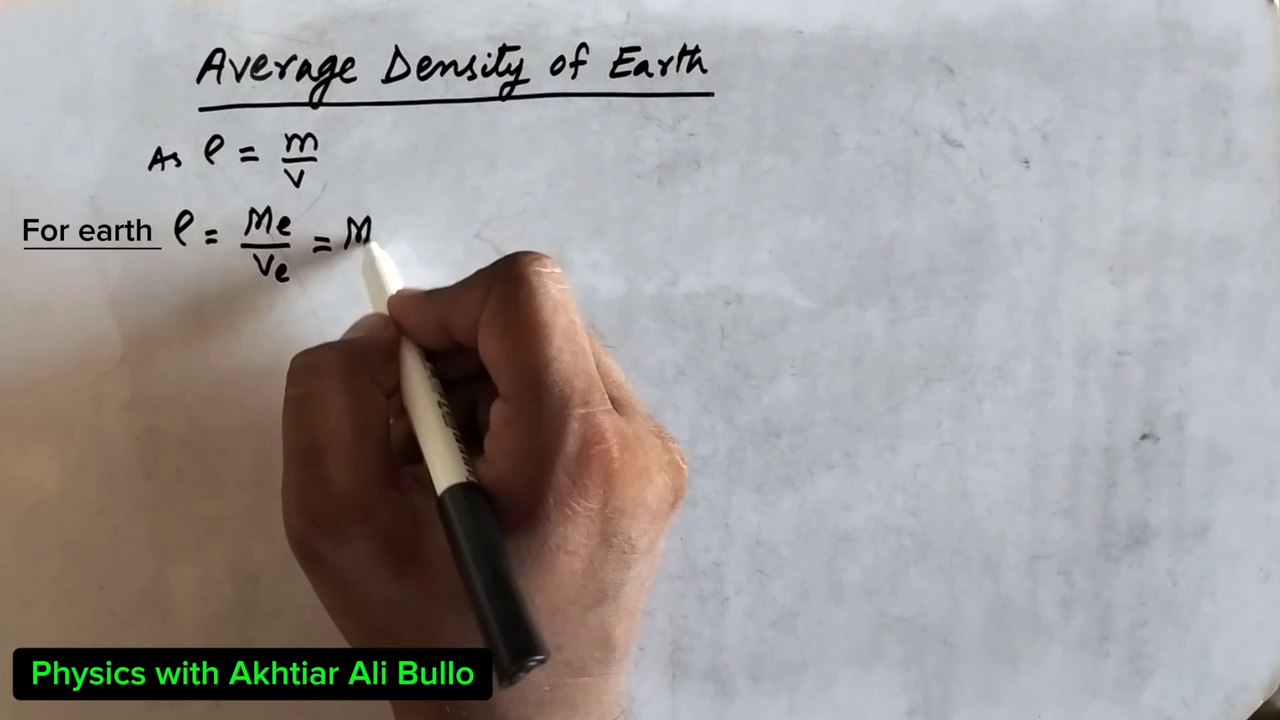 How to calculate average density of earth?