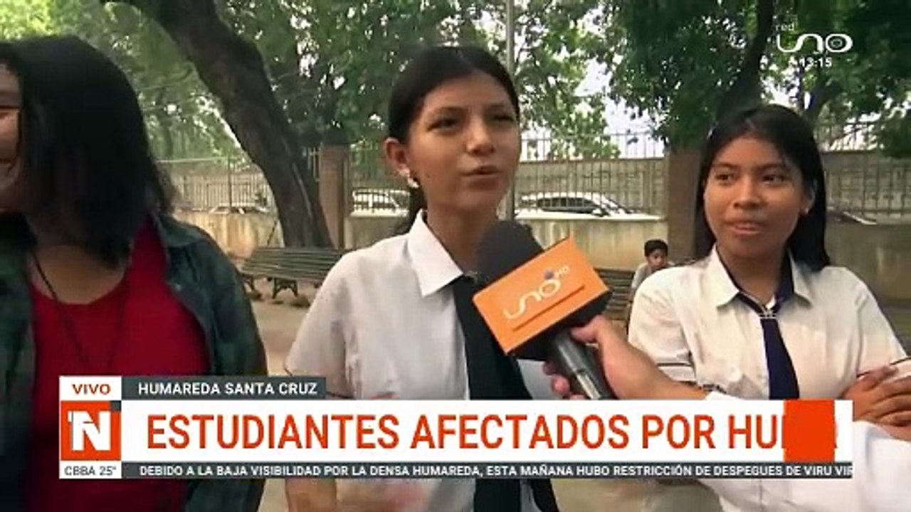 Estudiantes afectados por humo