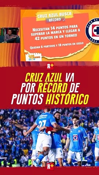 CRUZ AZUL va por RÉCORD histórico de puntos