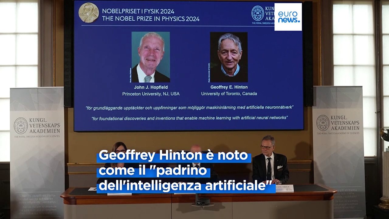 Nobel per la fisica a Hopfield e Hinton per studi su reti neurali: aperta strada ad Ai