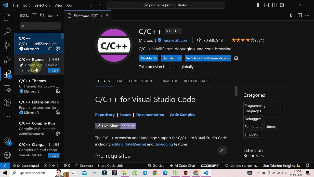 C Programming Course 2024 || Class 2 Running C in Vscode #takeknowledge