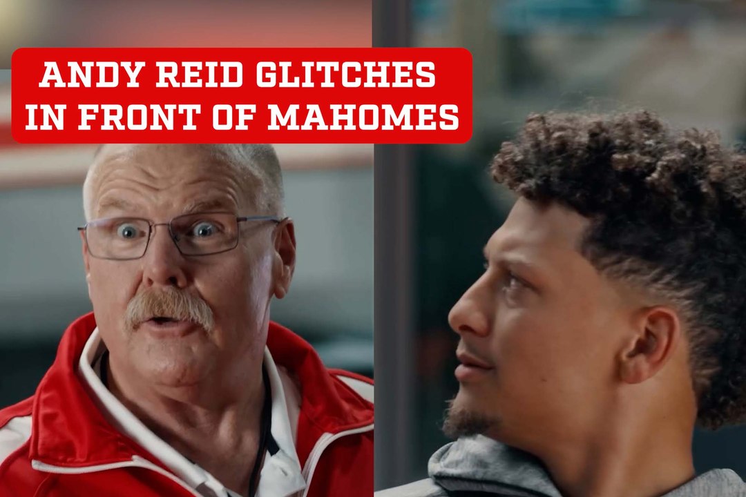 Andy Reid experiences a hilarious glitch while breaking down a play for Patrick Mahomes