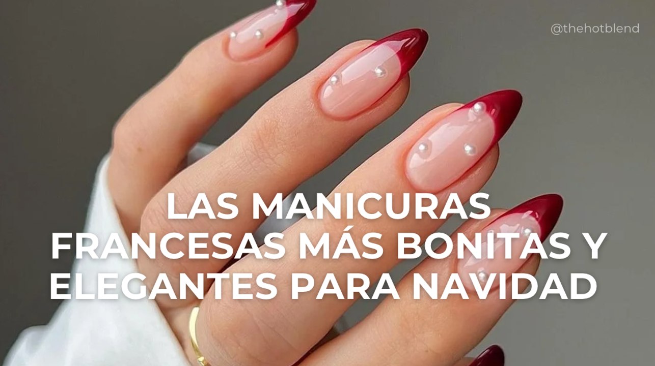 Las manicuras francesas más bonitas y elegantes para Navidad
