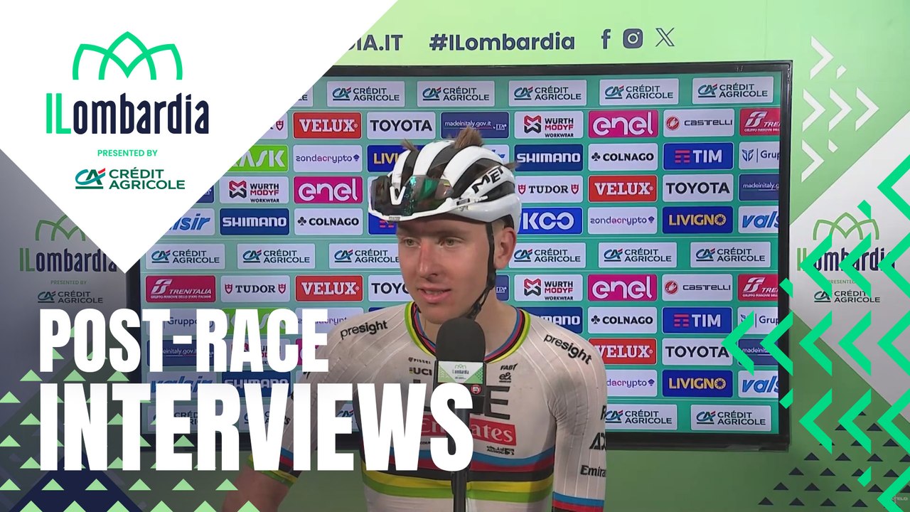 Il Lombardia 2024 | Post-race interviews: Pogacar, Evenepoel and Ciccone