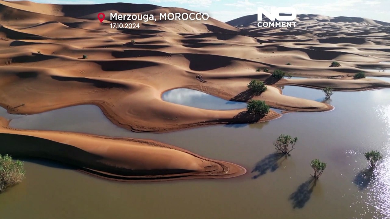 Озеро в марокканской пустыне вновь наполнилось водой после урагана